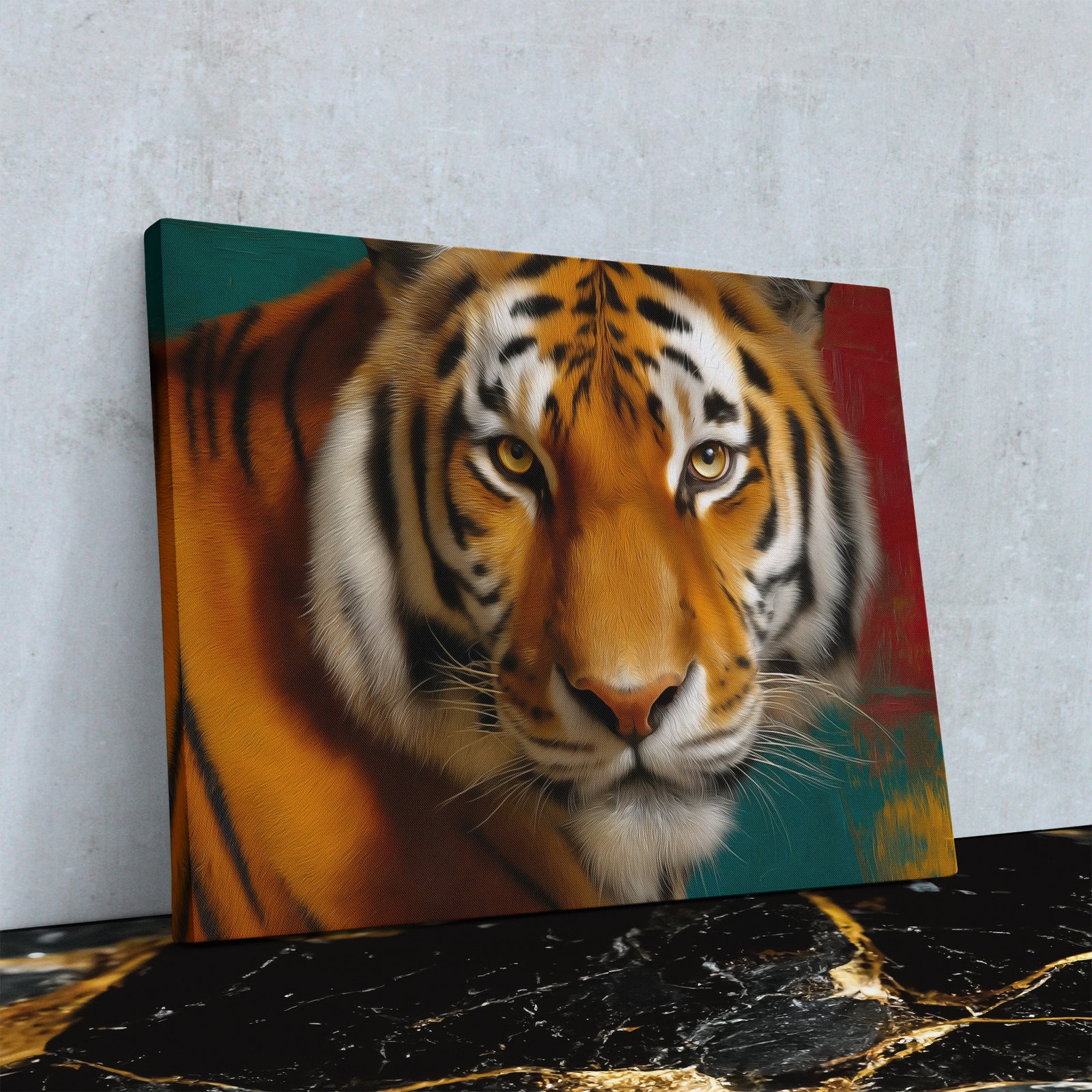 Tiger in Flames - Luxury Wall Art