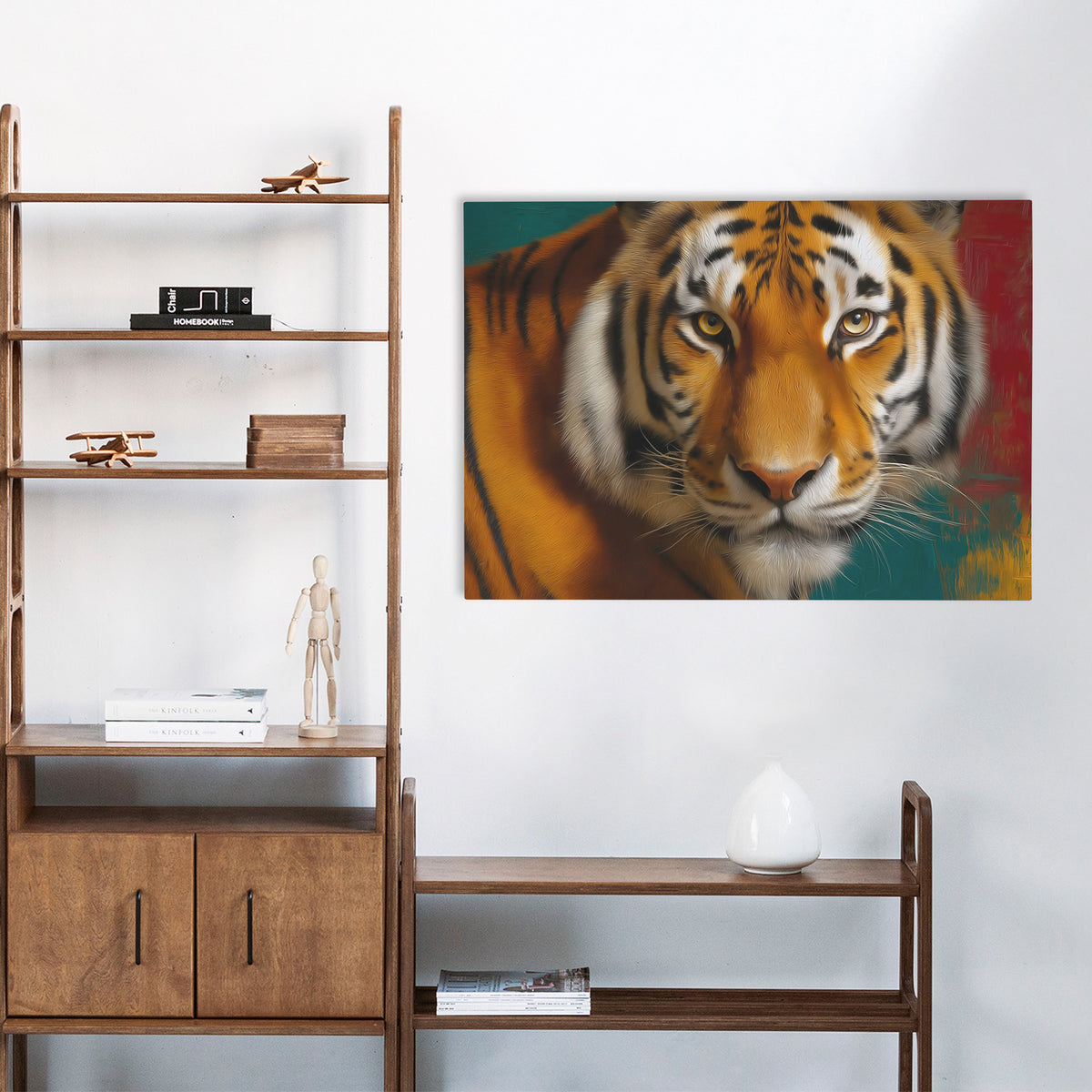 Tiger in Flames - Luxury Wall Art