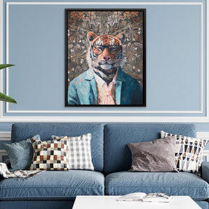 Tiger in Glasses - Luxury Wall Art