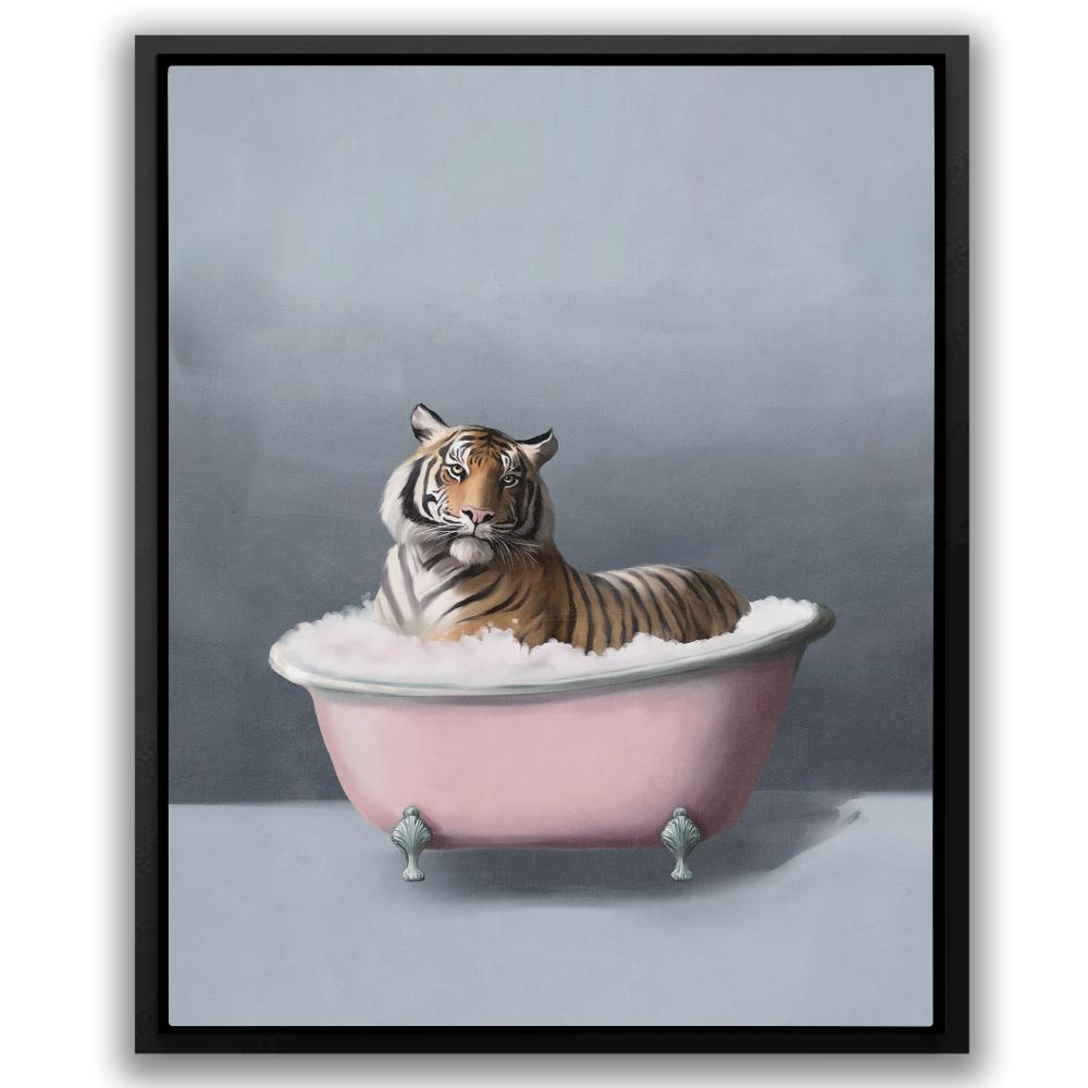 Tiger In The Bath - Luxury Wall Art