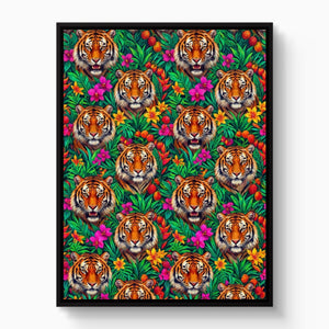 Tiger Jungle Bloom - Luxury Wall Art