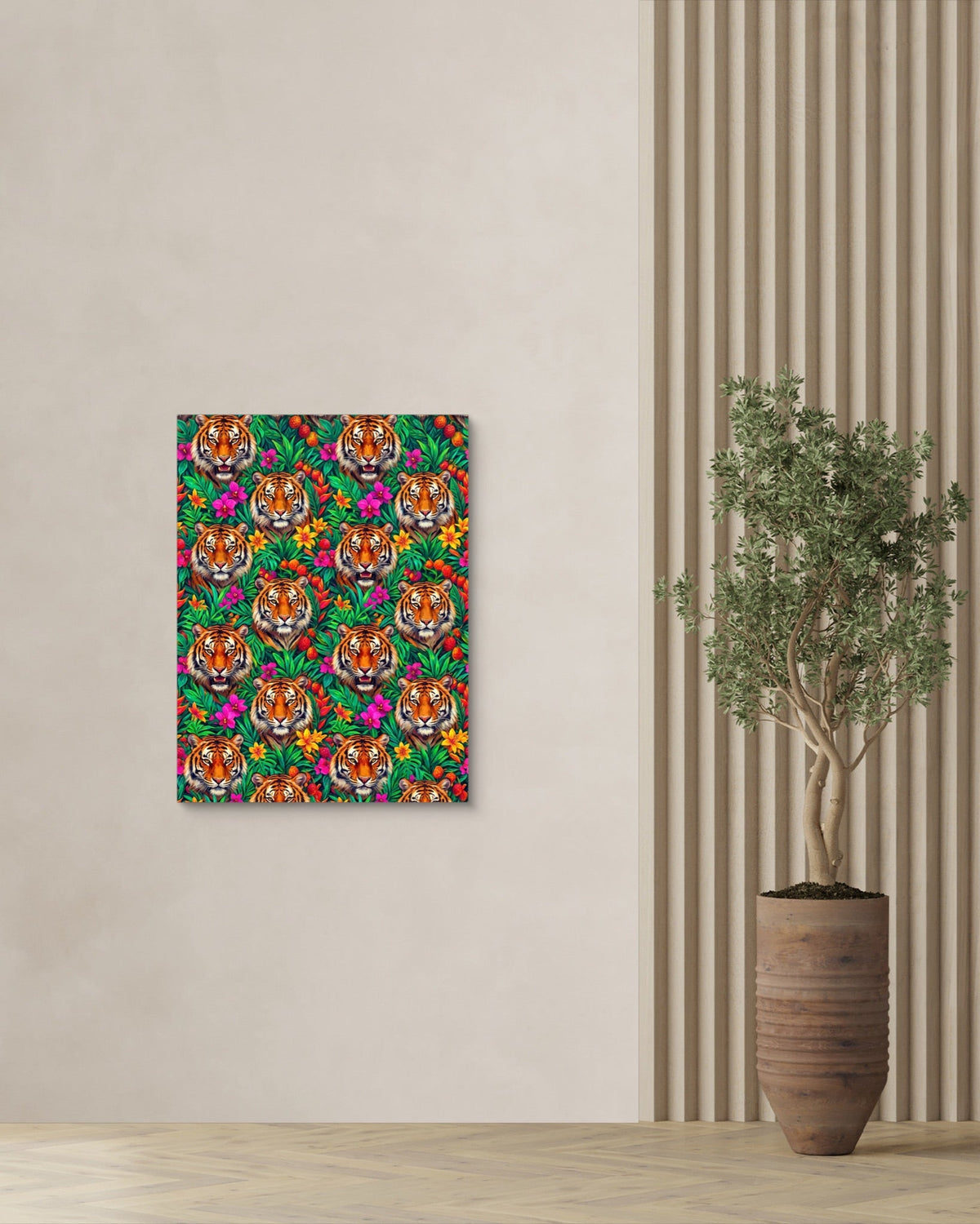 Tiger Jungle Bloom - Luxury Wall Art