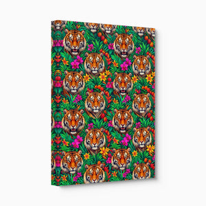 Tiger Jungle Bloom — tiger jungle bloom angled flush print