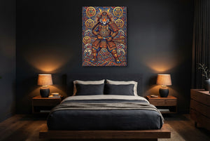 Tiger's Eye Guardian — tiger's eye guardian bedroom with dark walls 1port flush print