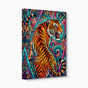 Tiger's Psychedelic Realm — tiger's psychedelic realm angled flush print