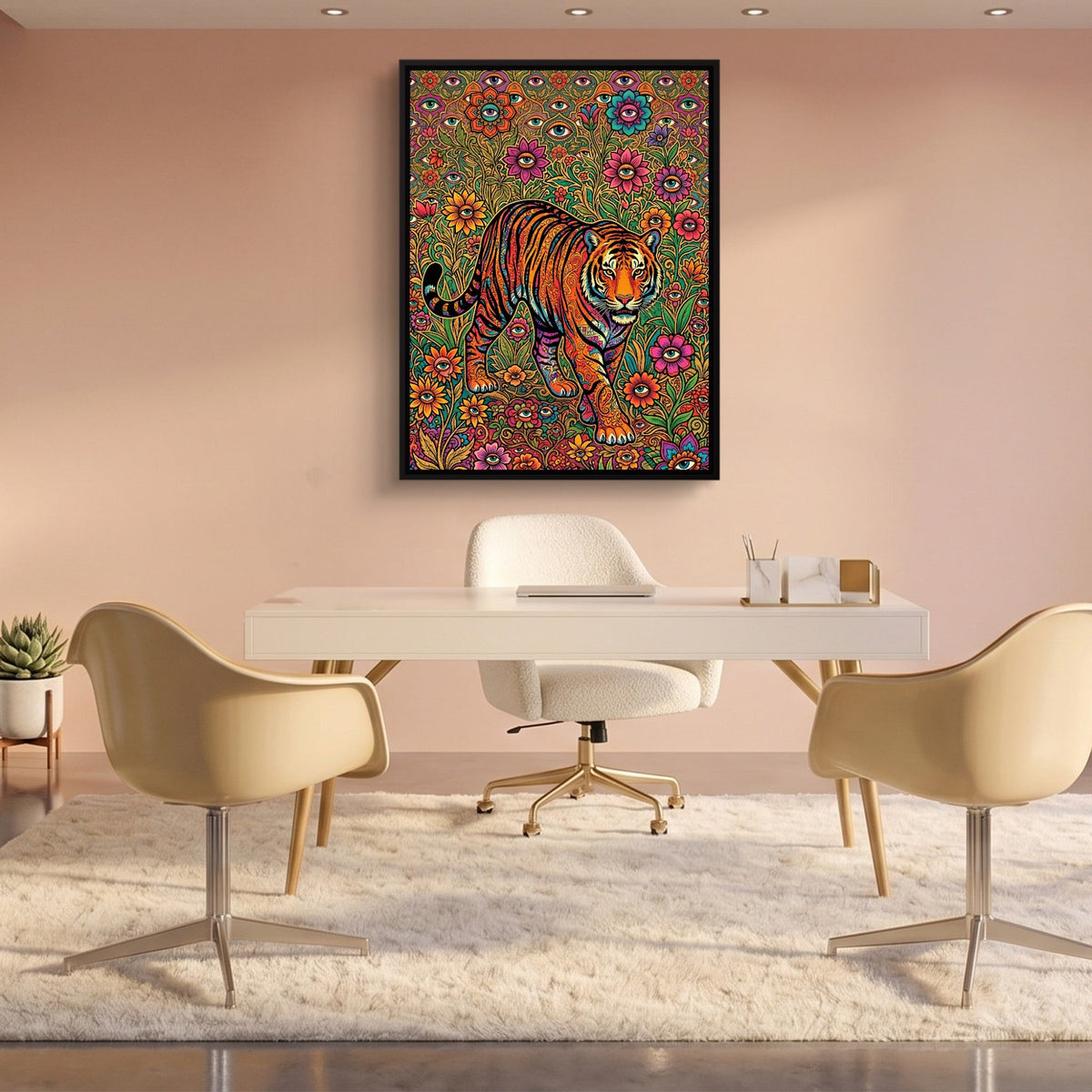 Tiger Through Watching Eyes - Luxury Wall Art