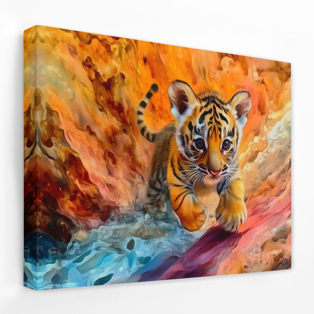 Tiger Trance - Baby Animal Canvas Wall Art