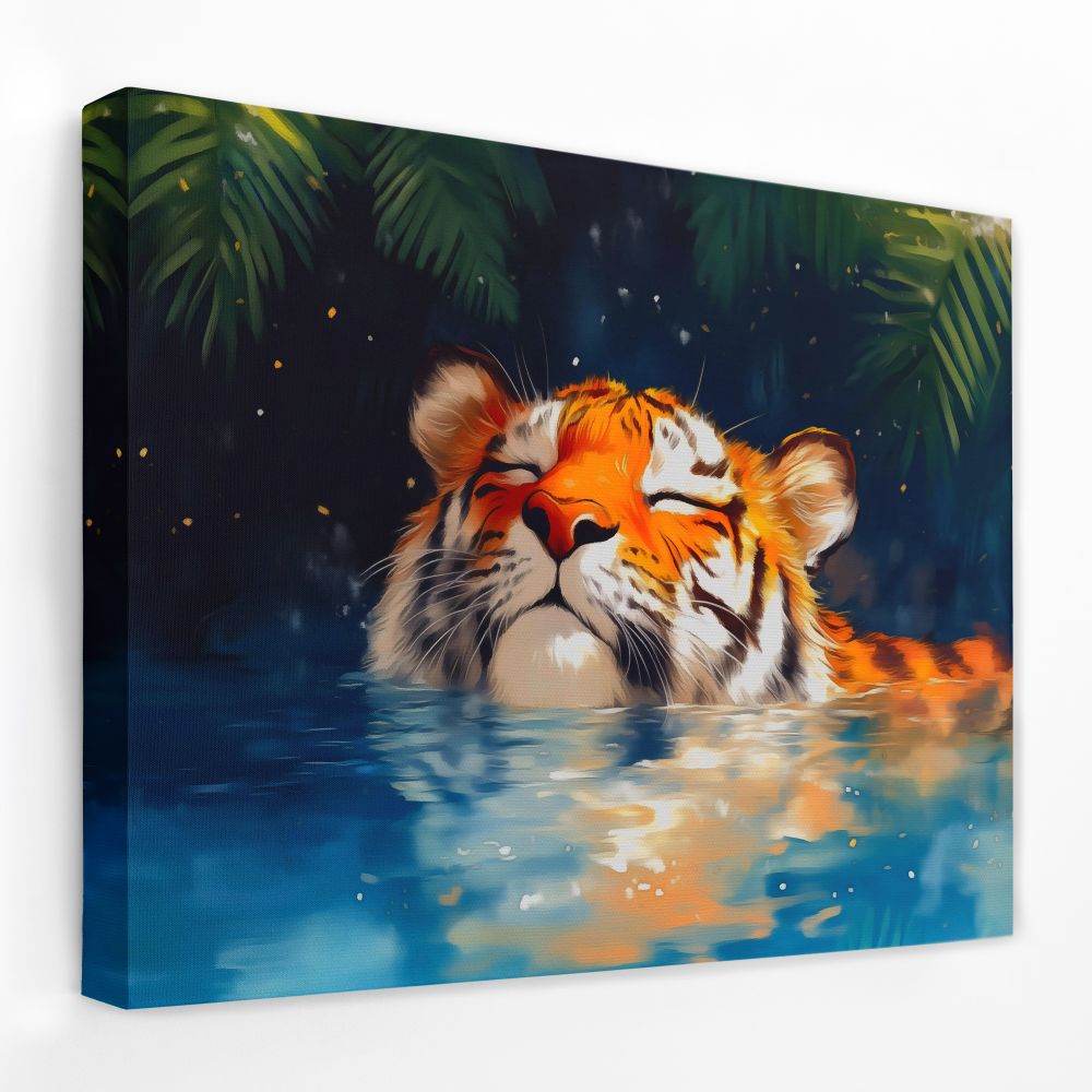 Tiger with Closed Eyes - Luxury Wall Art