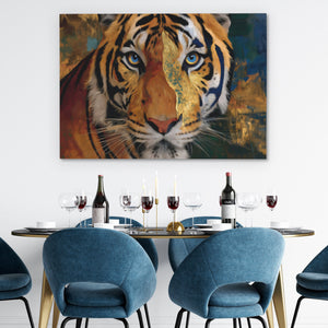 Tigers Azure Depths - Luxury Wall Art