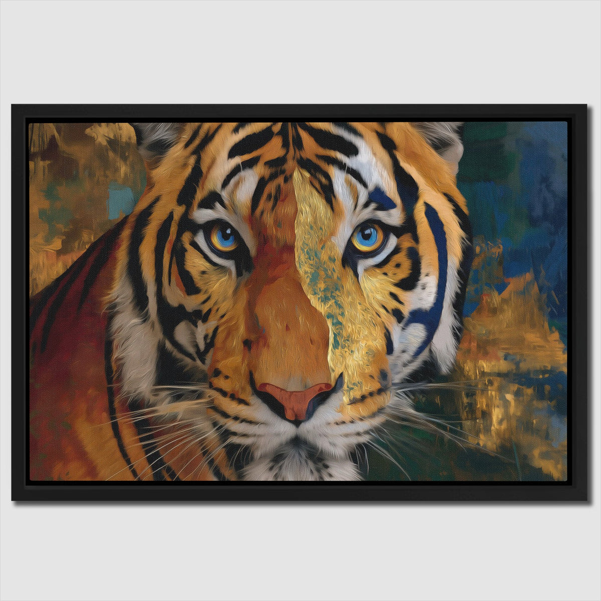 Tigers Azure Depths - Luxury Wall Art