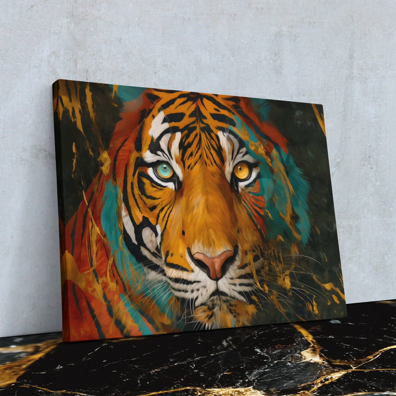 Tigers Dual Fire - Luxury Wall Art