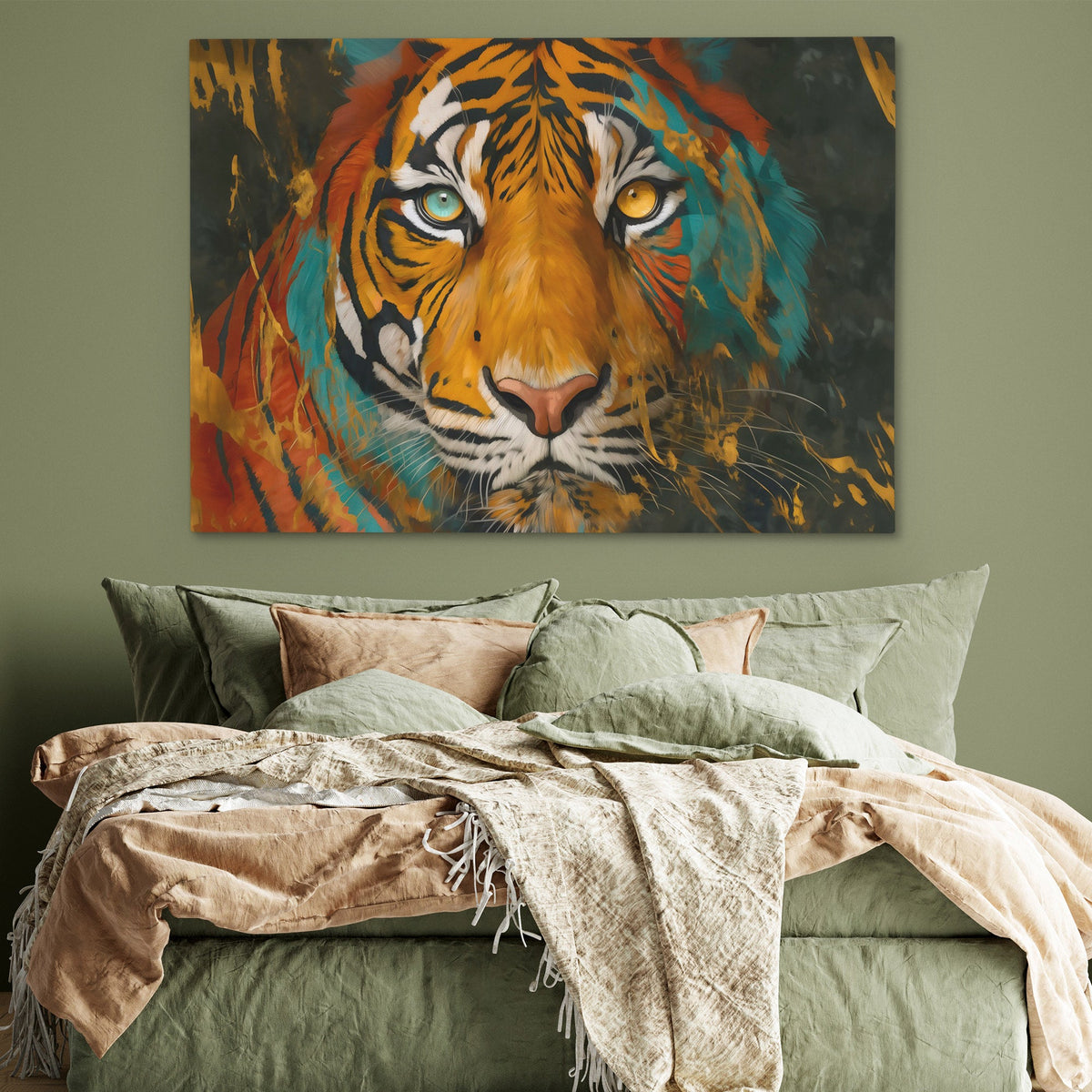 Tigers Dual Fire - Luxury Wall Art