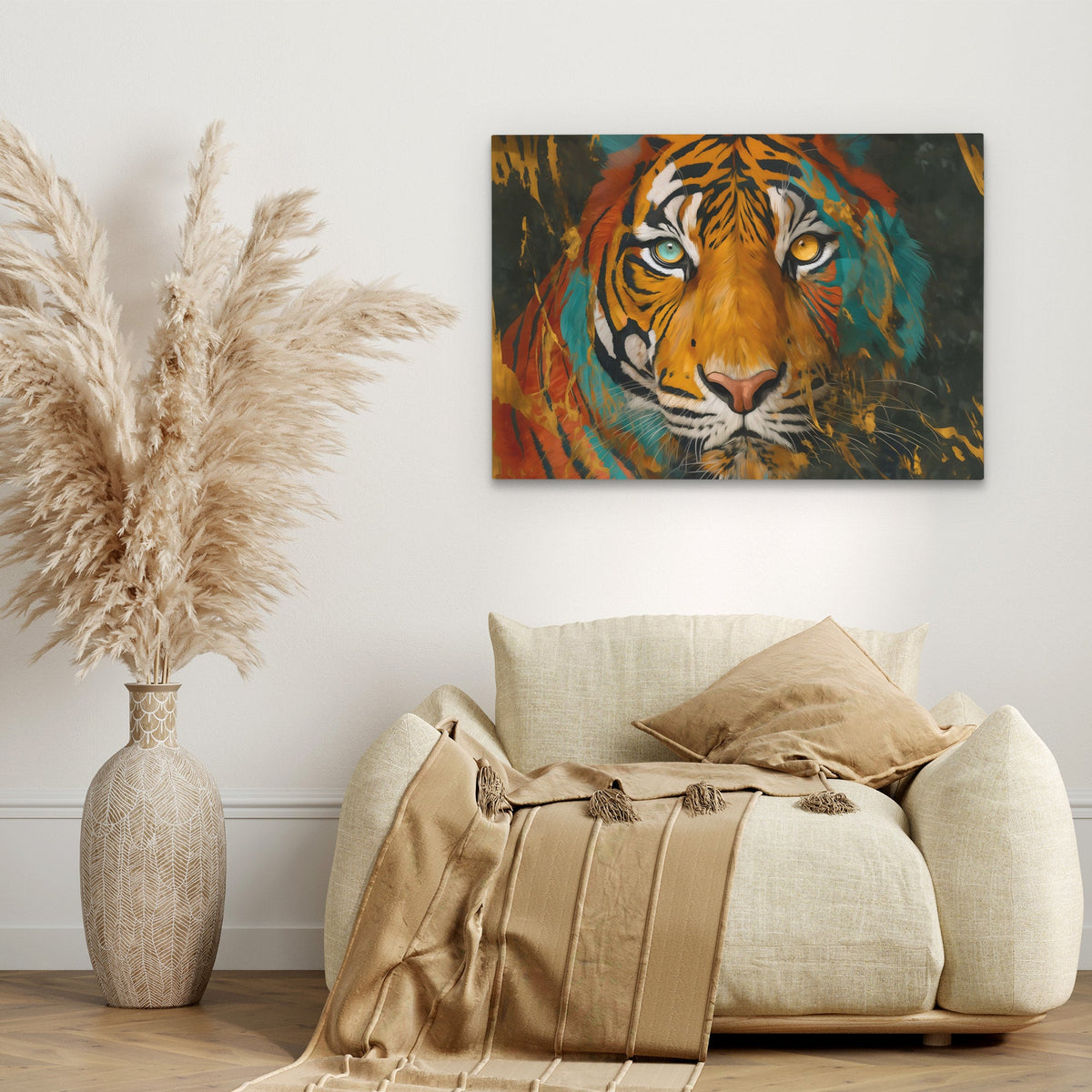 Tigers Dual Fire - Luxury Wall Art