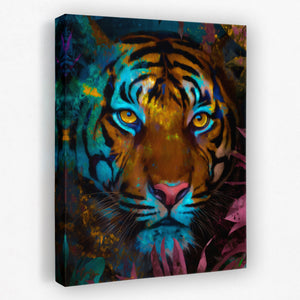 Tiger's Electric Jungle - Luxury Wall Art