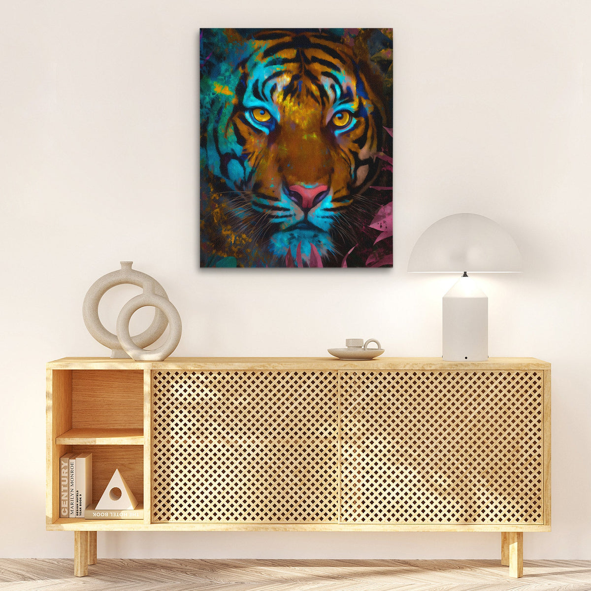 Tiger's Electric Jungle - Luxury Wall Art