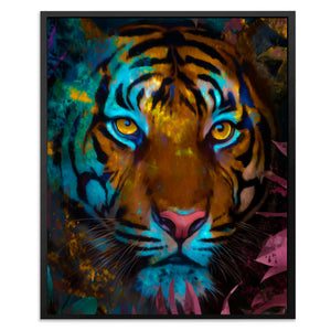 Tiger's Electric Jungle - Luxury Wall Art