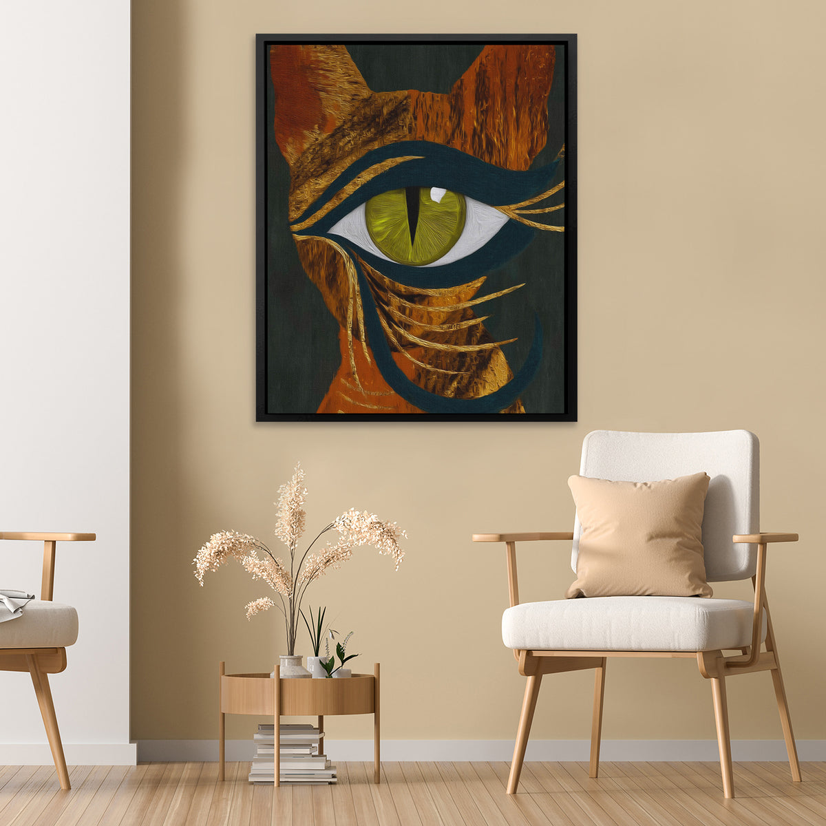 Tigers Emerald Fire - Luxury Wall Art