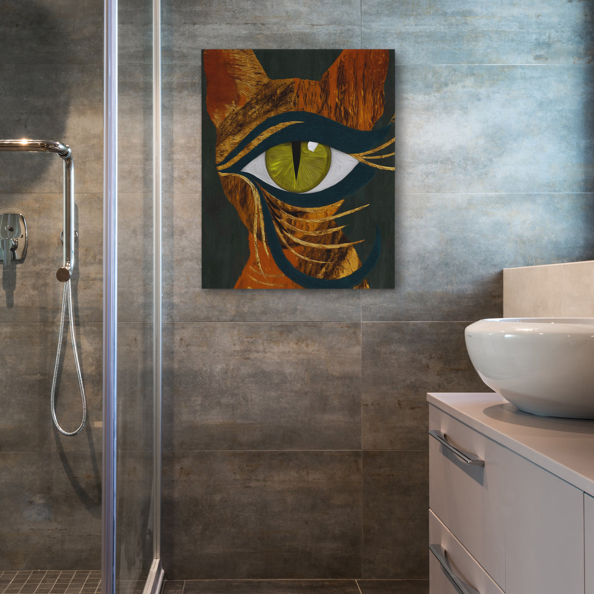 Tigers Emerald Fire - Luxury Wall Art