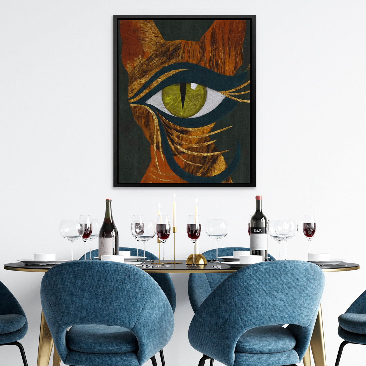 Tigers Emerald Fire - Luxury Wall Art