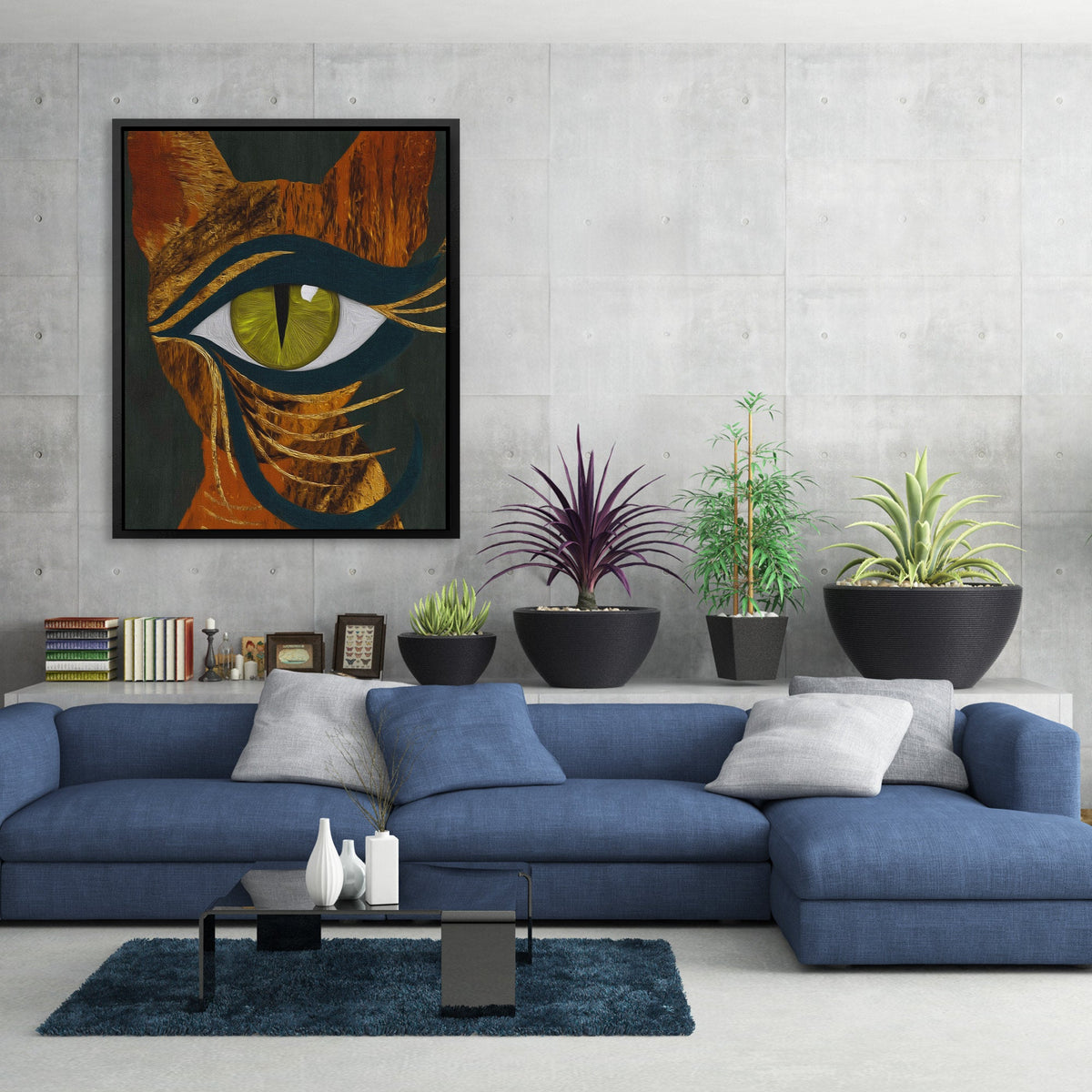 Tigers Emerald Fire - Luxury Wall Art
