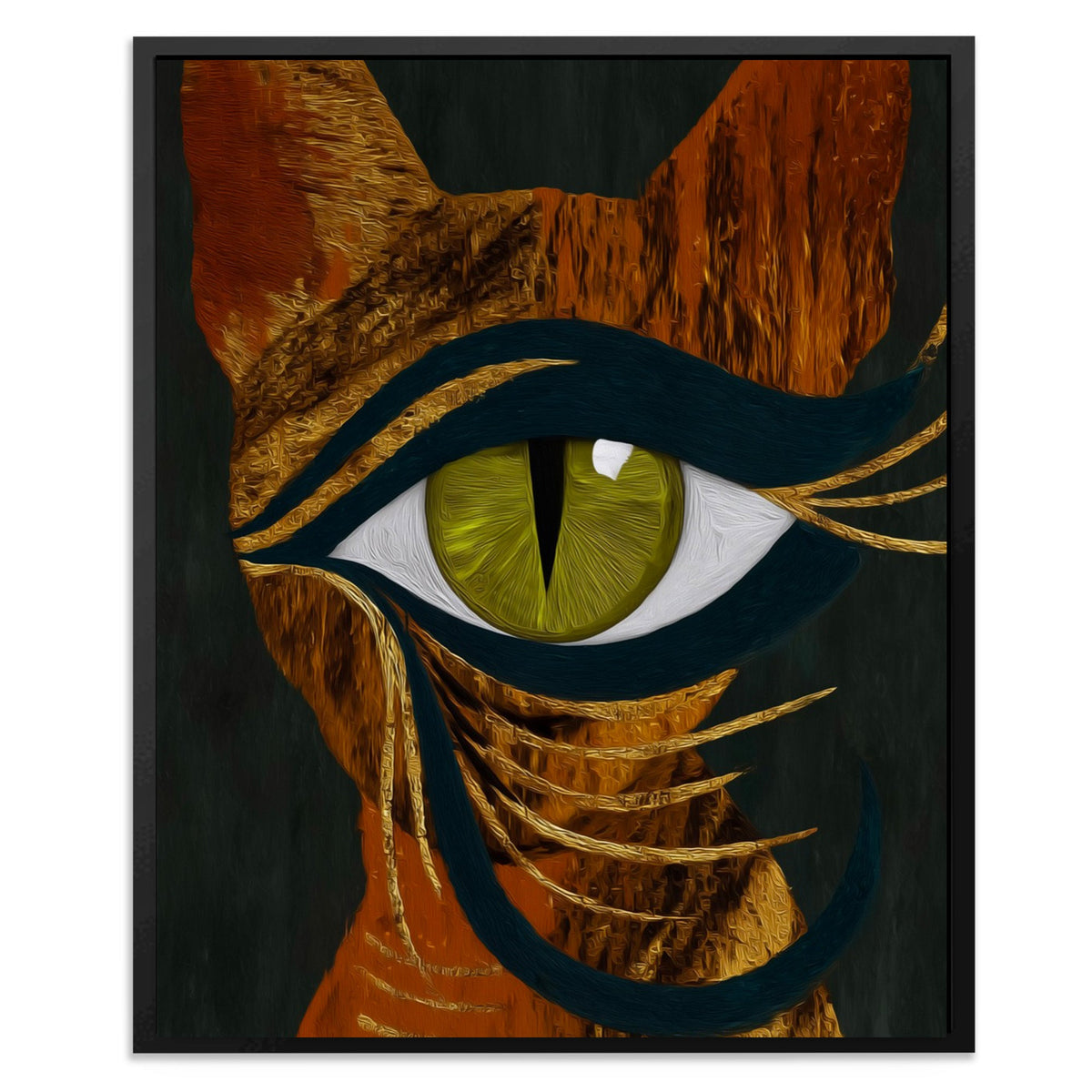 Tigers Emerald Fire - Luxury Wall Art