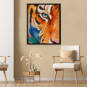 Tiger's Sapphire Soul - Luxury Wall Art