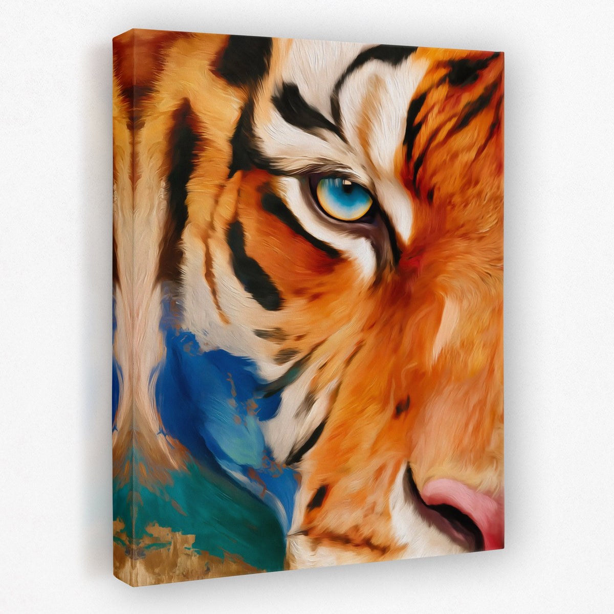 Tiger's Sapphire Soul - Luxury Wall Art