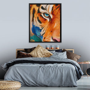 Tiger's Sapphire Soul - Luxury Wall Art