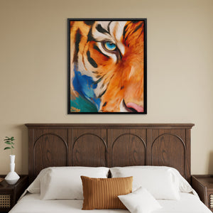 Tiger's Sapphire Soul - Luxury Wall Art
