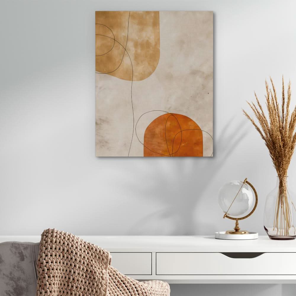 Timeless Symphony - Beige Wall Art for Home Office