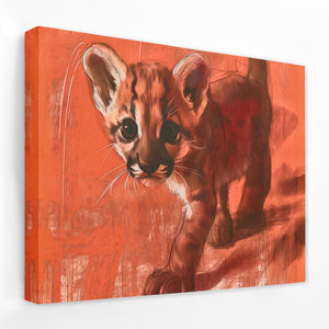 Tiptoeing Cub - Luxury Wall Art