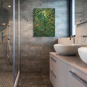 Toucan Jungle Gold — toucan jungle gold sq bathroom 1port flush print