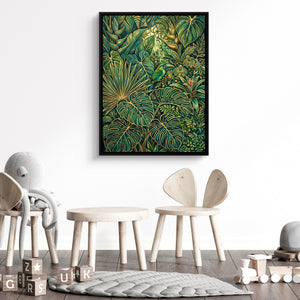 Toucan Jungle Gold — toucan jungle gold sq kids room 1 1port framed black