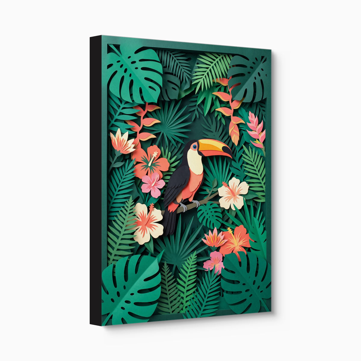 Toucan Papercut — toucan papercut angled flush print