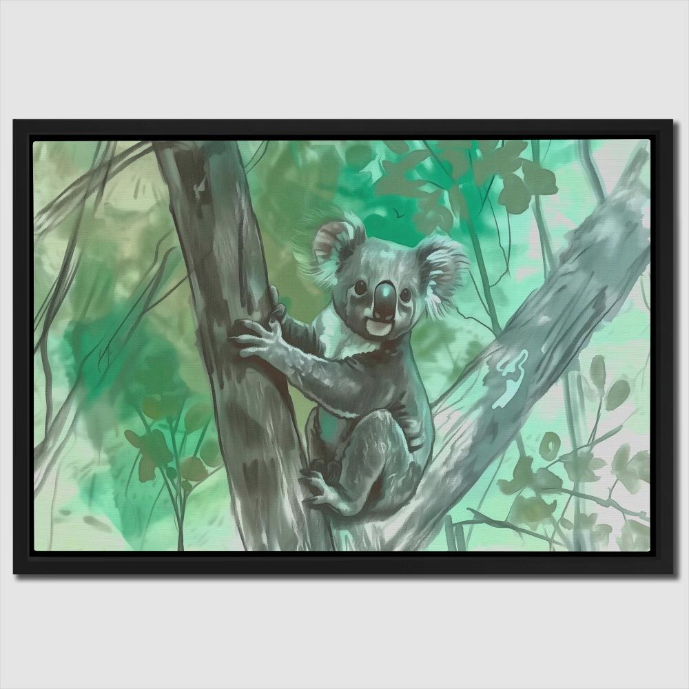 Tree Climbing Koala - Luxury Wall Art