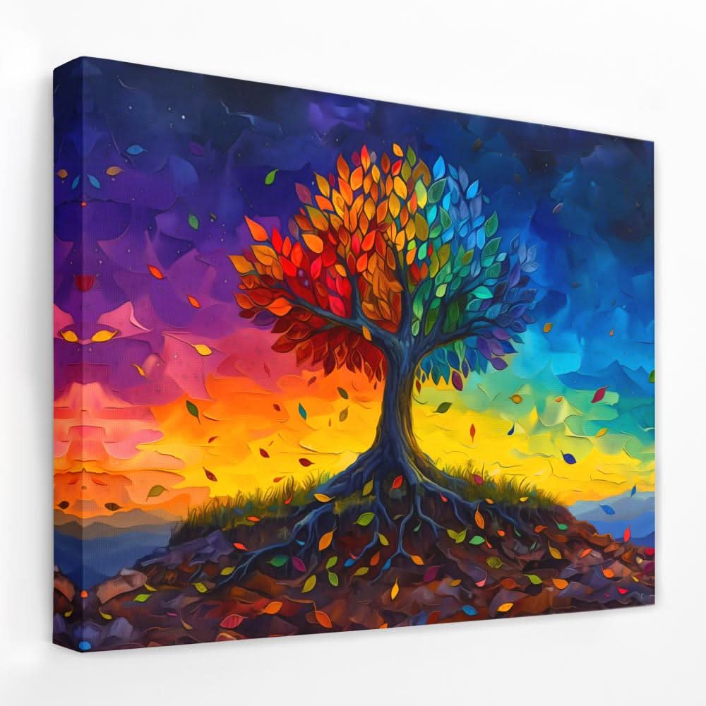 Tree of Rainbows - Nature Canvas Wall Art