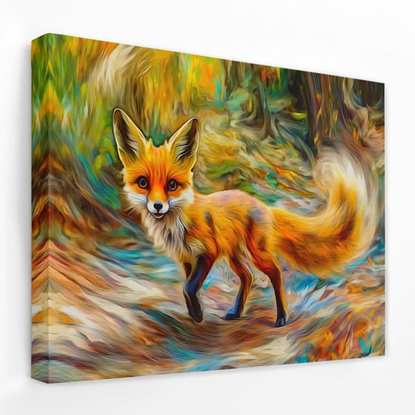 Tripping Fox colorful woodland art print