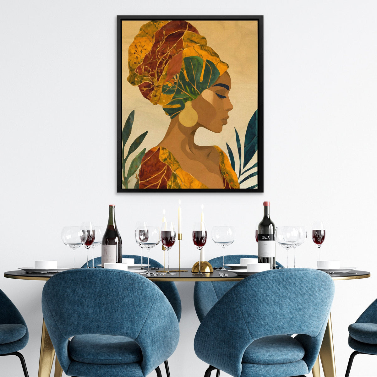 Tropical Crown Portrait - Luxury Wall Art