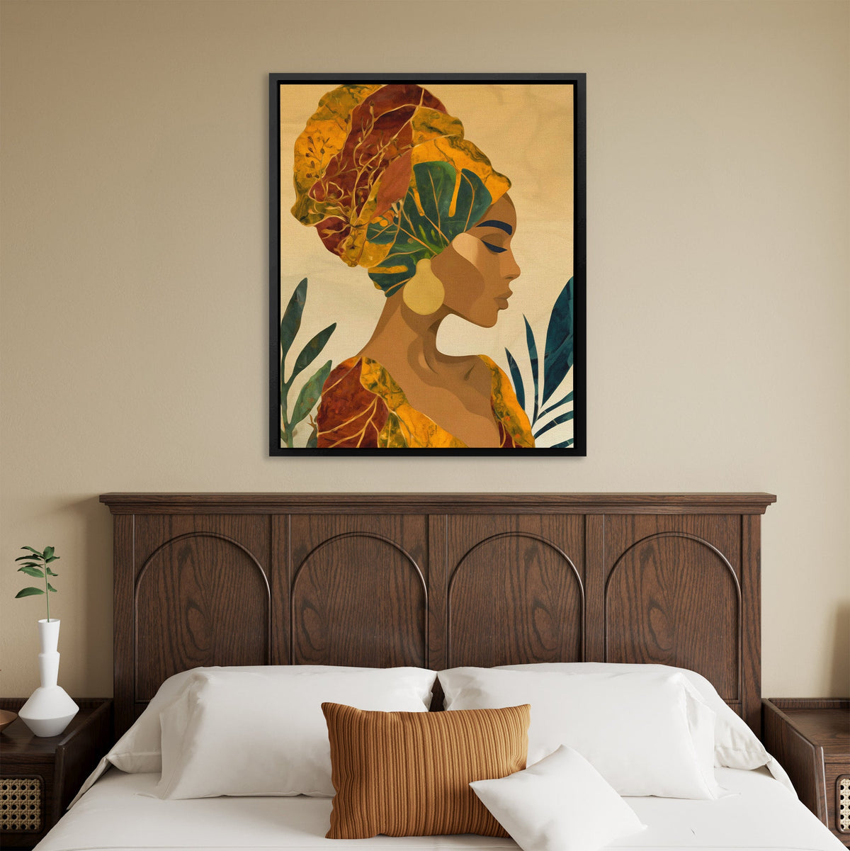 Tropical Crown Portrait - Luxury Wall Art