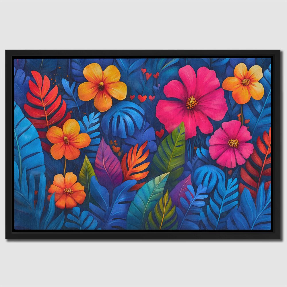 Tropical Flowers and Leaves - Luxury Wall Art