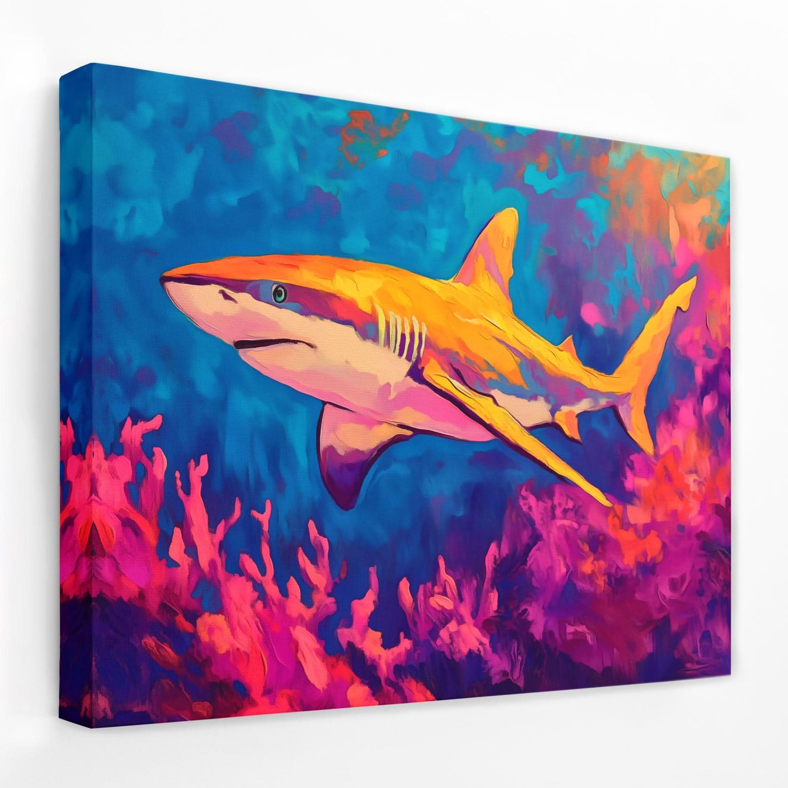 Tropical Predator - Shark Canvas Wall Art