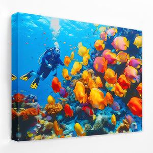 Tropical Scuba Diver - Luxury Wall Art