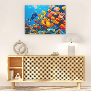 Tropical Scuba Diver - Luxury Wall Art