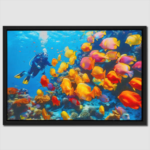 Tropical Scuba Diver - Luxury Wall Art