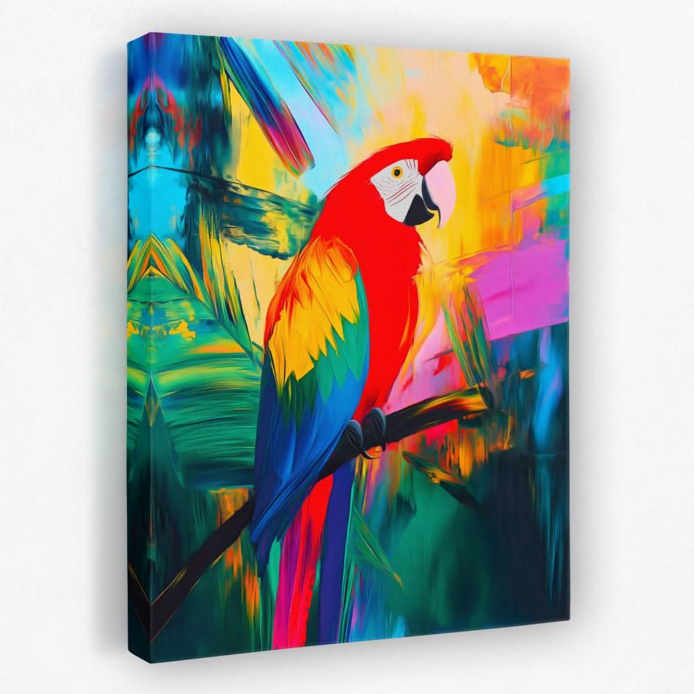 Tropical Spectrum - Bird Canvas Wall Art