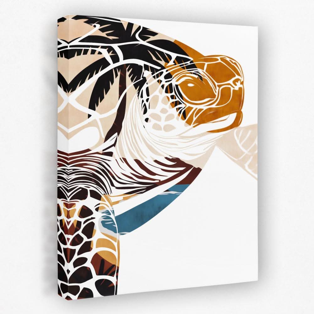 Tropical Turtle Beach - Beach Canvas Wall Art