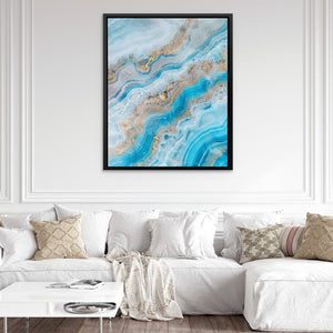 Turquoise Crystal - Luxury Wall Art