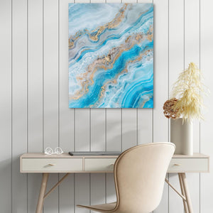 Turquoise Crystal - Luxury Wall Art