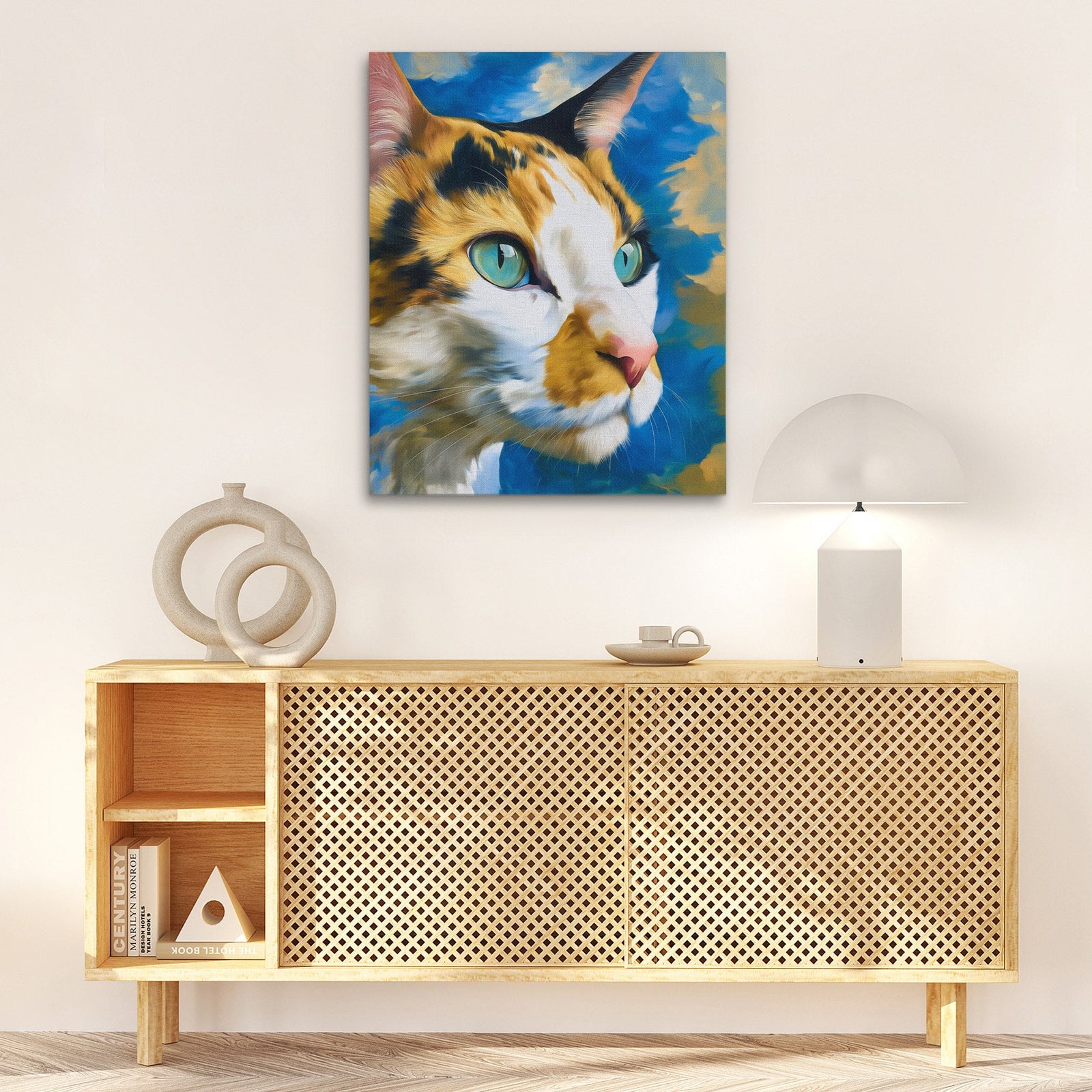 Turquoise Eye Cat - Luxury Wall Art