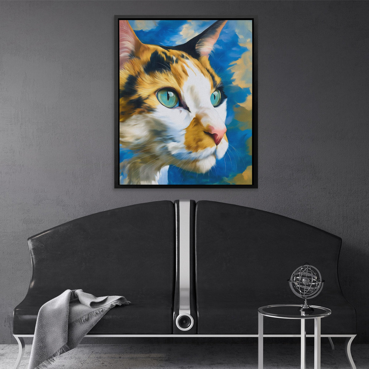 Turquoise Eye Cat - Luxury Wall Art
